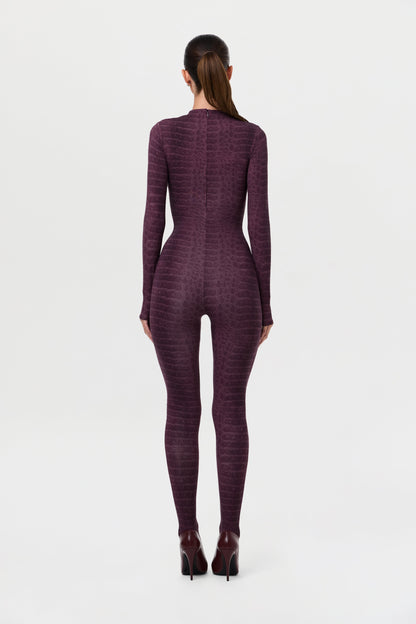 Naked Print Closed Toe Jumpsuit