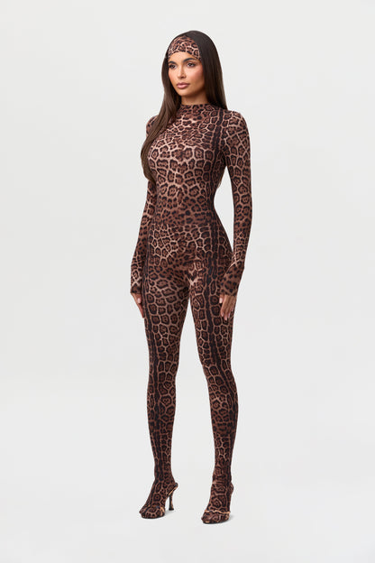 Naked Print Closed Toe Jumpsuit