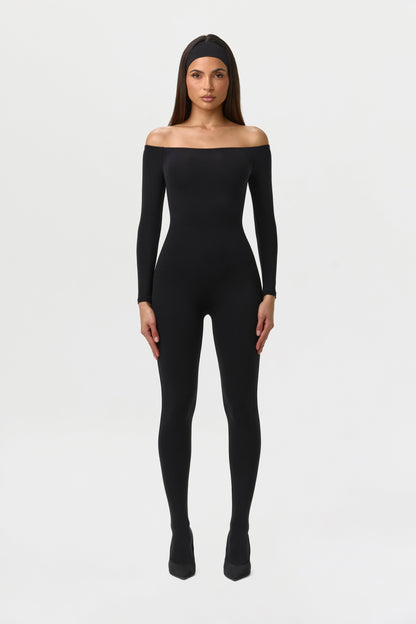 Naked Off-Shoulder Jumpsuit Petite