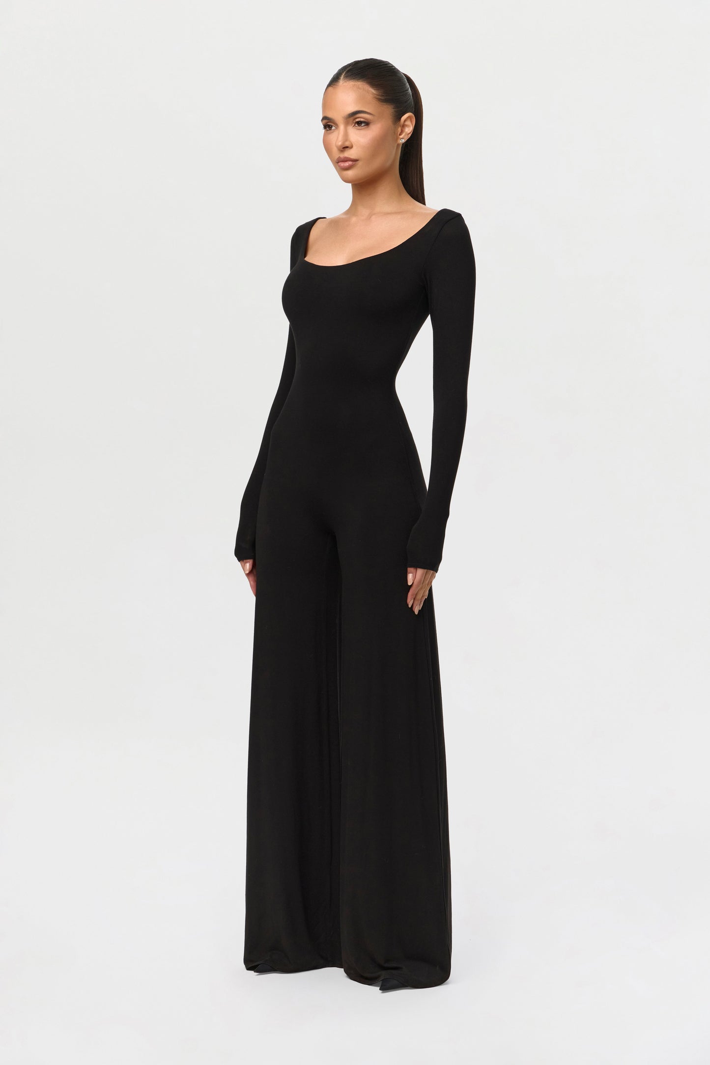 Smooth Off-Shoulder Wide Leg Jumpsuit