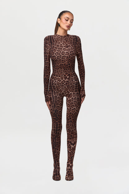 Naked Print Mock Neck Top