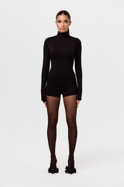 Smooth Turtleneck Sculpt Top