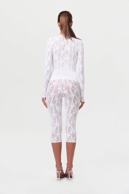 Stretch Lace Cropped Legging