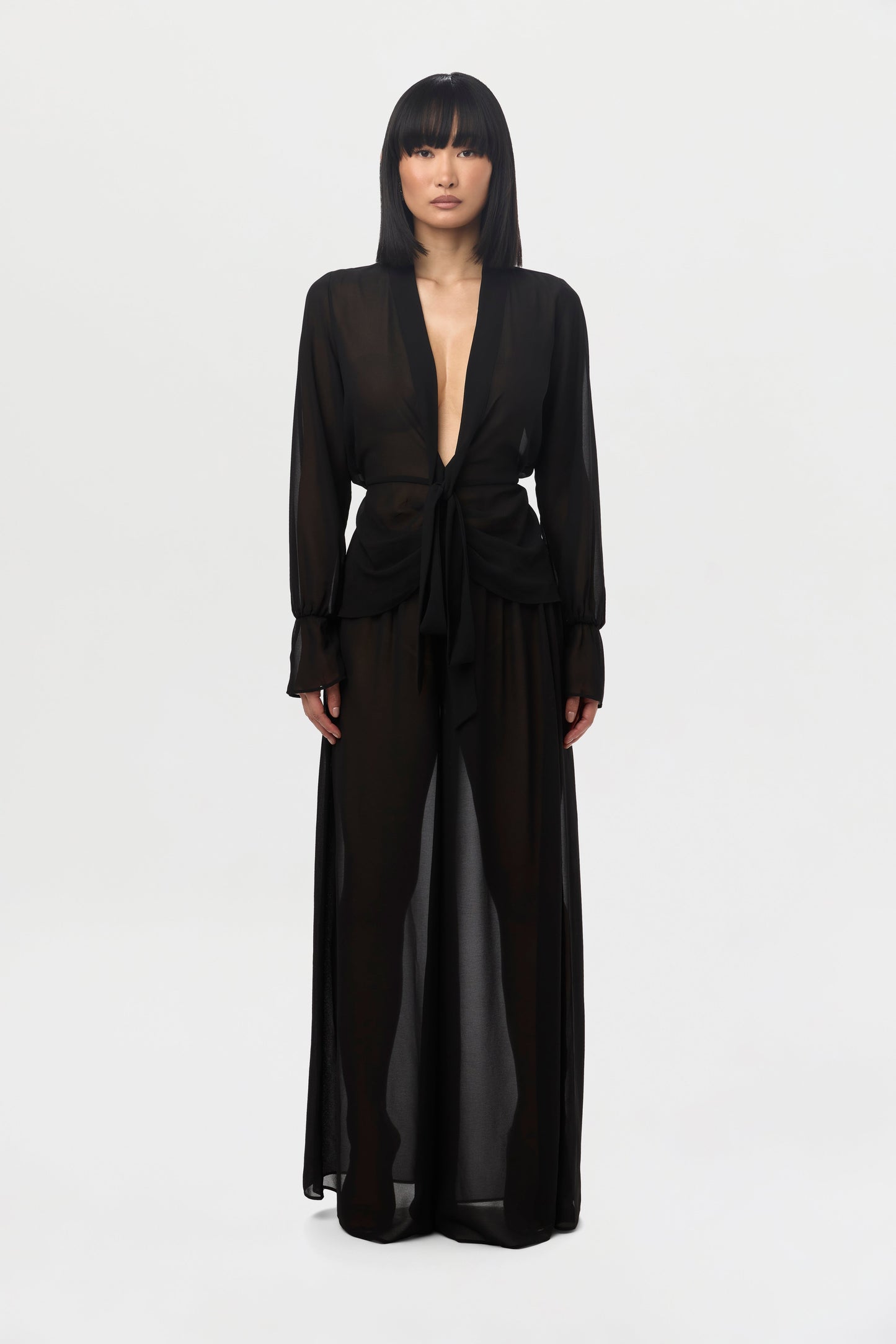 Chiffon Wide Leg Pants