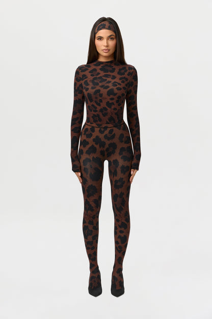 Naked Print Mock Neck Top