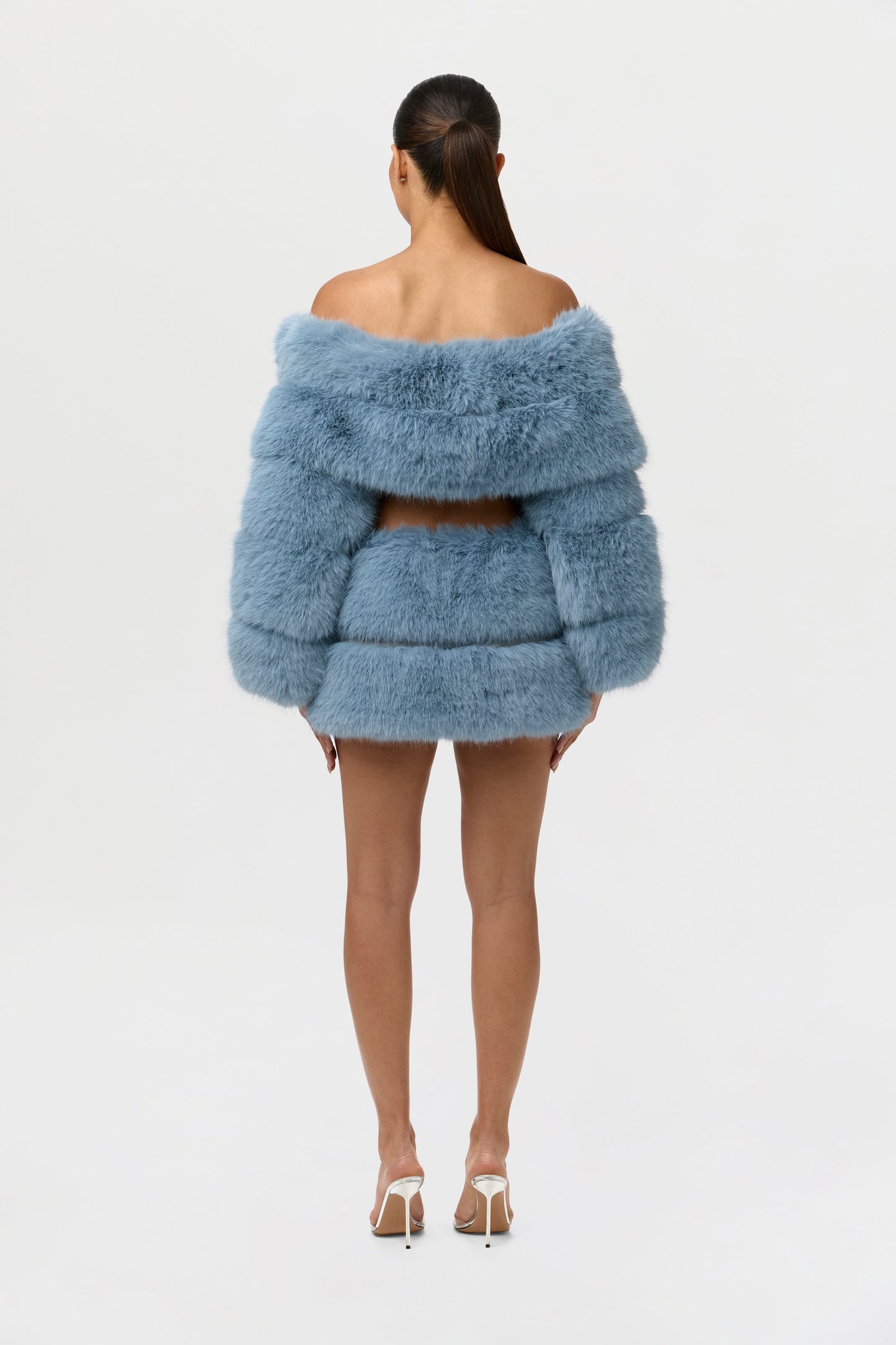 Faux Fur Pelted Mini Skirt