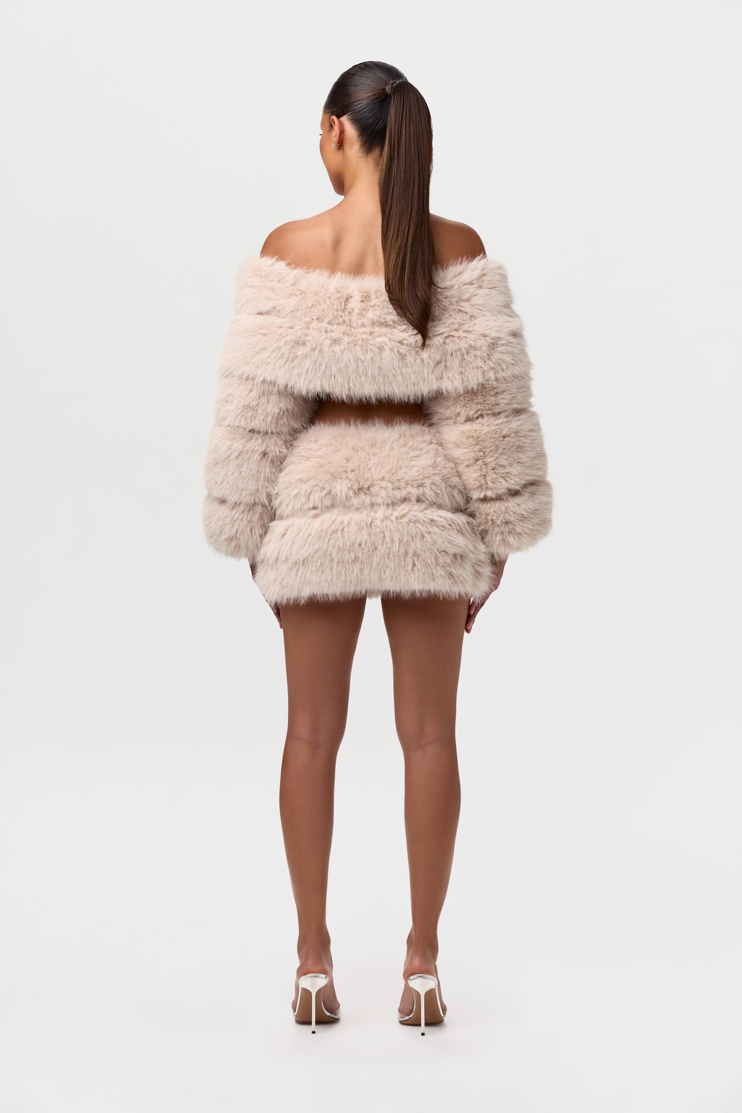 Faux Fur Off-Shoulder Pelted Top