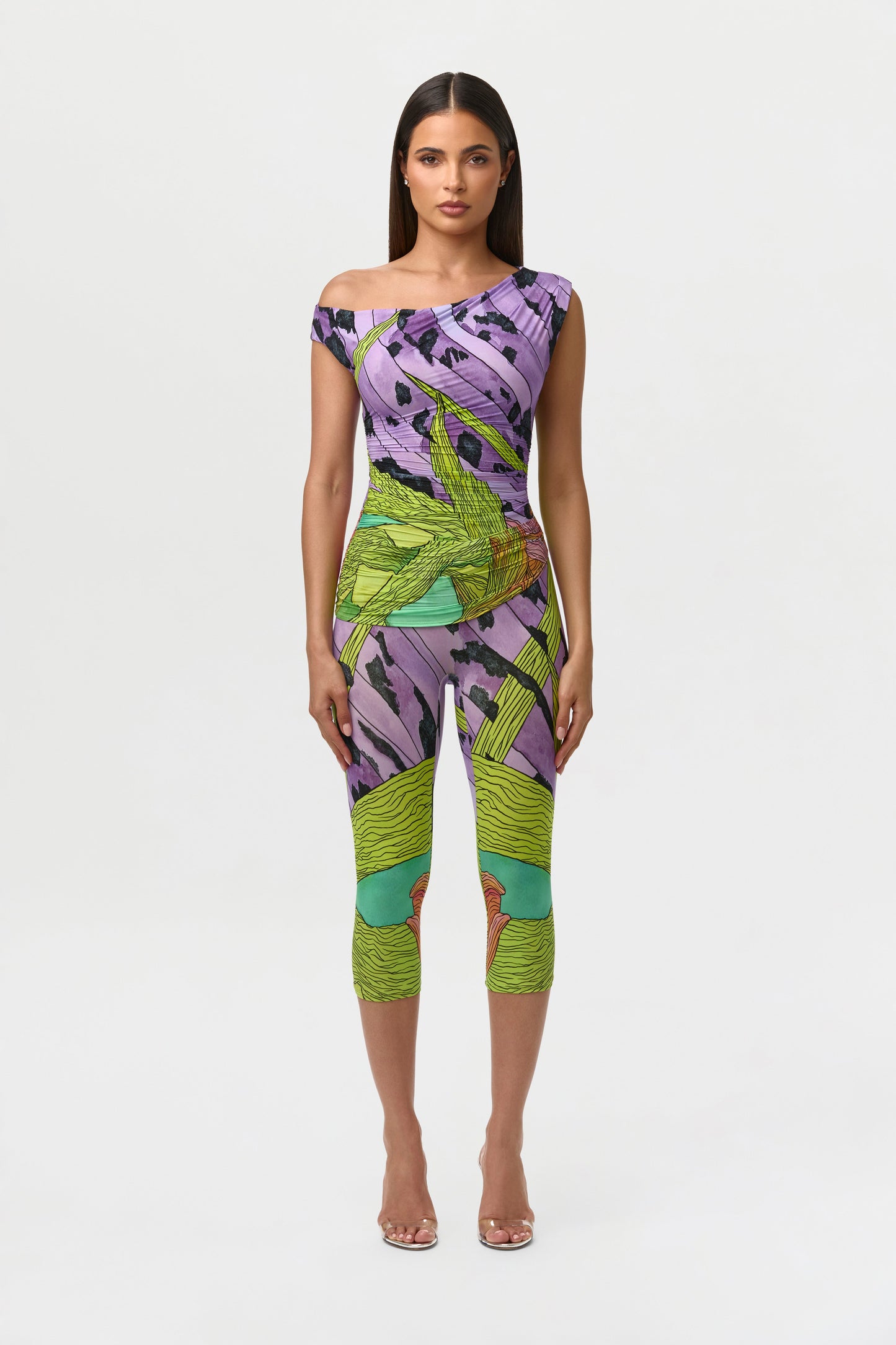 Naked Print Capri Legging