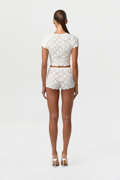 Knit Pointelle Shorts