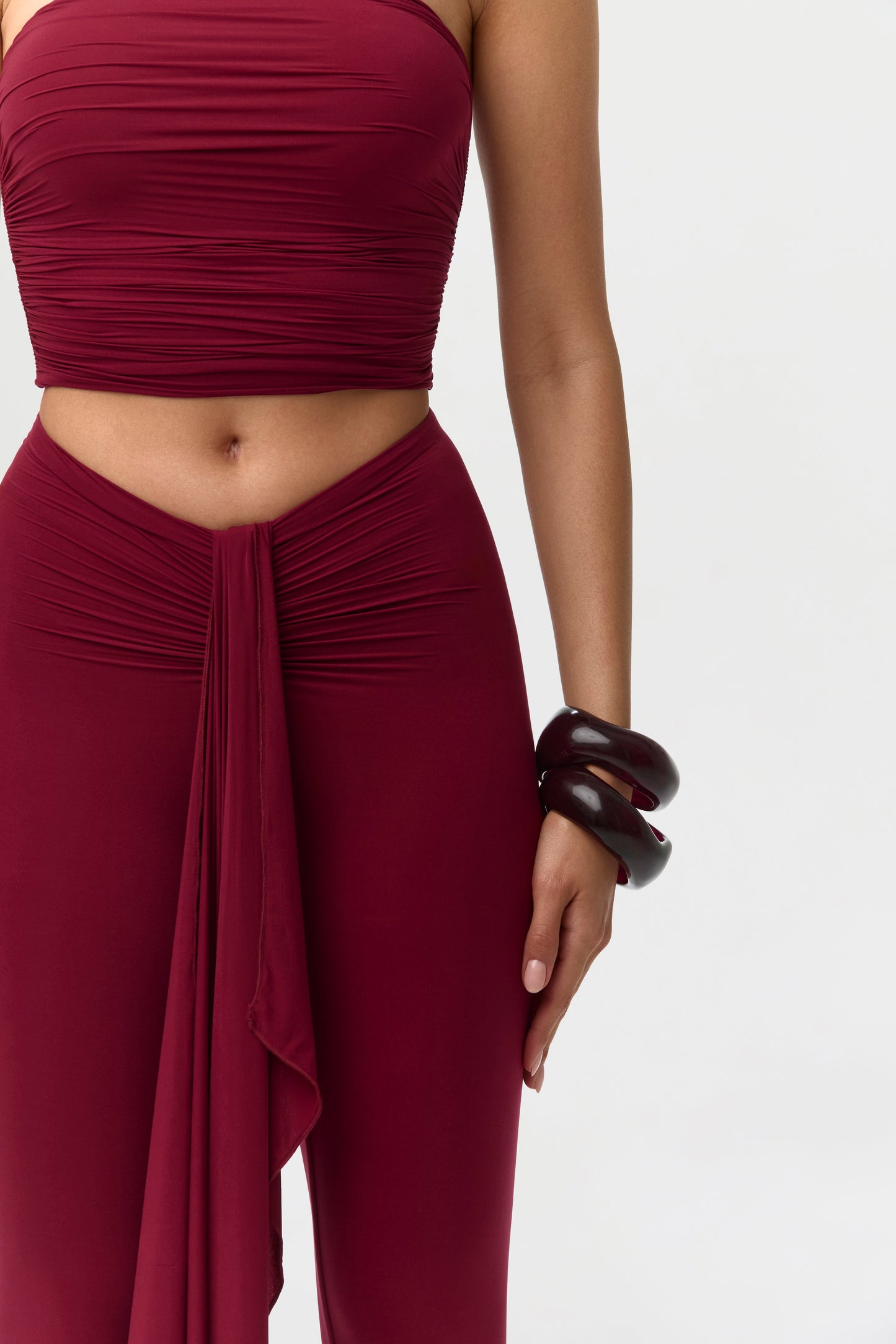 Naked V-Waist Drape Leggings