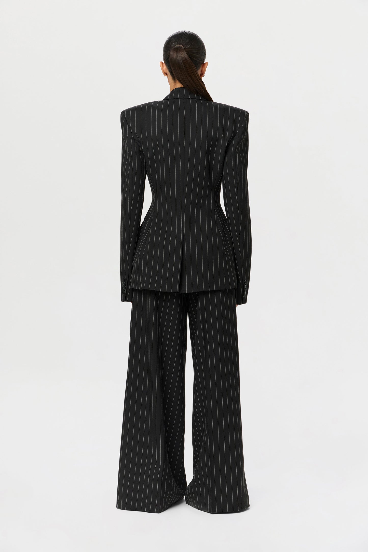 Suiting Pinstripe Wide-Leg Pant