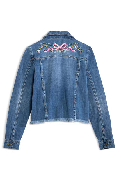 JUNIOR NEWPORT EMBROIDERED DENIM JACKET