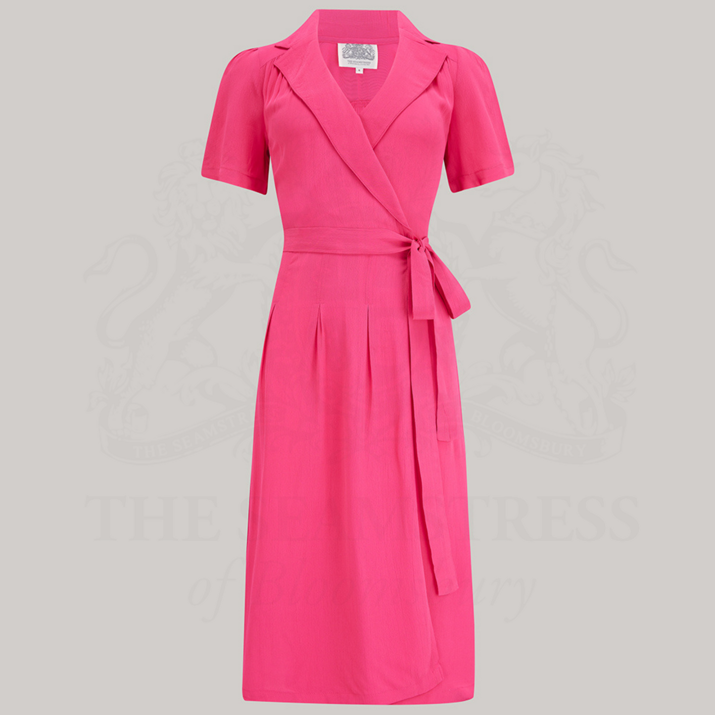 Peggy Wrap Dress in Raspberry