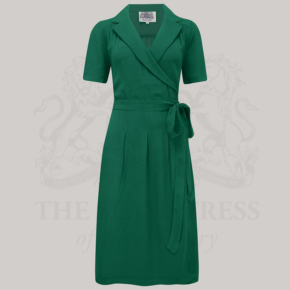 Peggy Wrap Dress in Hampton Green