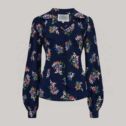 Poppy Blouse in Navy Floral Dancer