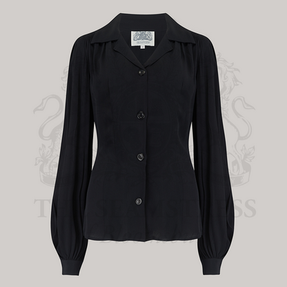 Poppy Blouse in Liquorice Black