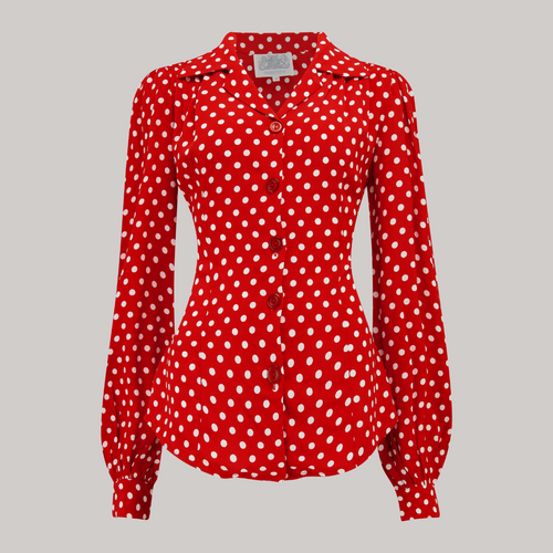 Poppy Blouse in Red Polka