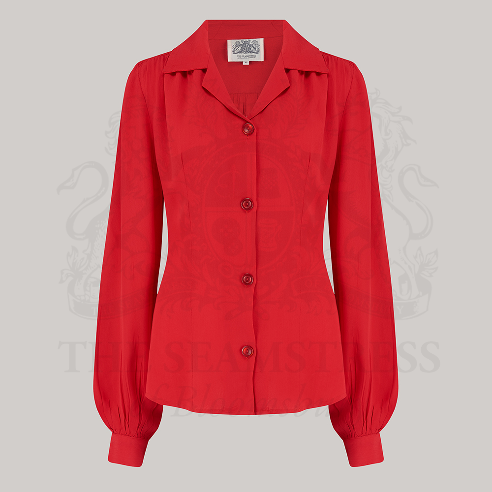 Poppy Blouse in Lipstick Red