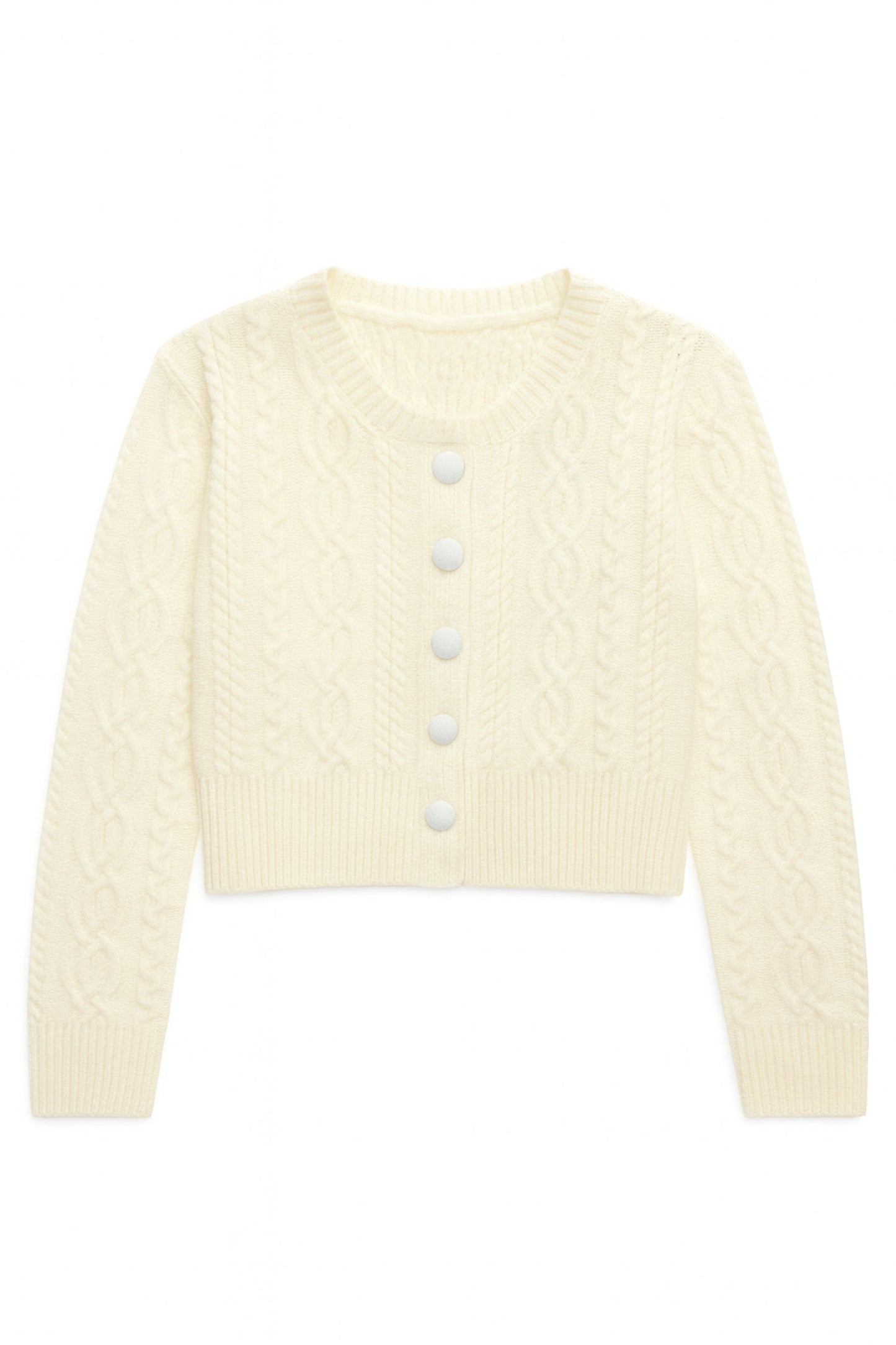JUNIOR REMI INTRICATE CABLE KNIT CARDIGAN