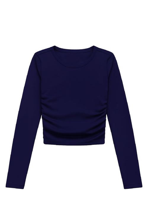 JUNIOR RILEY RUCHED LONG SLEEVE TOP - FINAL SALE
