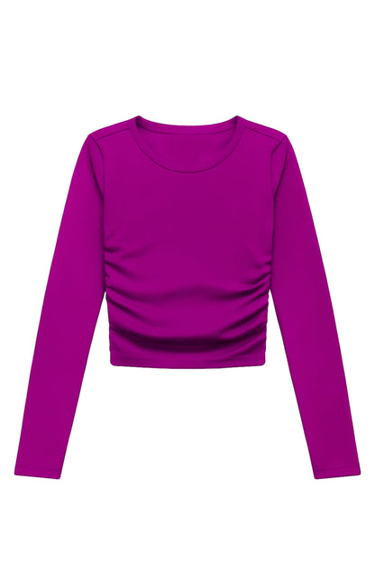 JUNIOR RILEY RUCHED LONG SLEEVE TOP - FINAL SALE