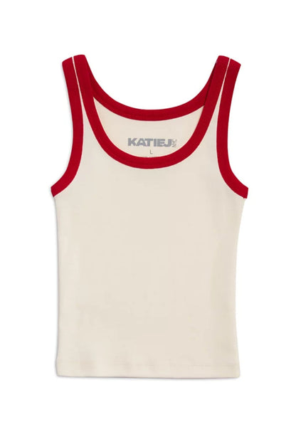TWEEN SPENCER RETRO CONTRAST TRIM TANK