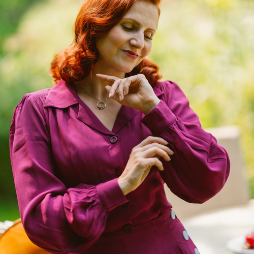 Poppy Blouse in Mulberry