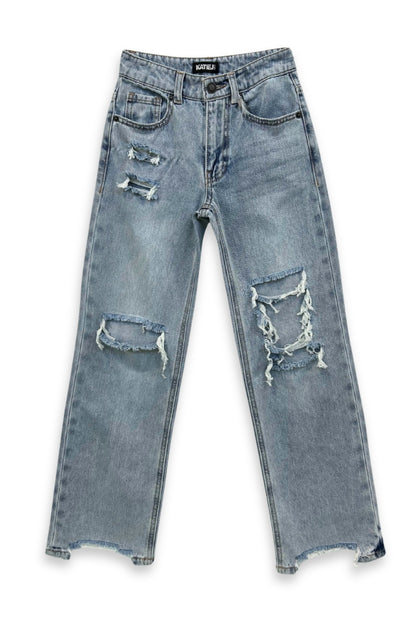 TWEEN STOCKHOLM DISTRESSED DENIM JEANS