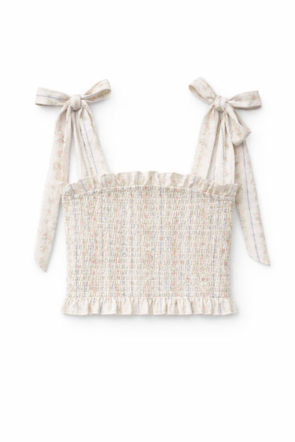 JUNIOR SUNNY PRINTED TIE TOP