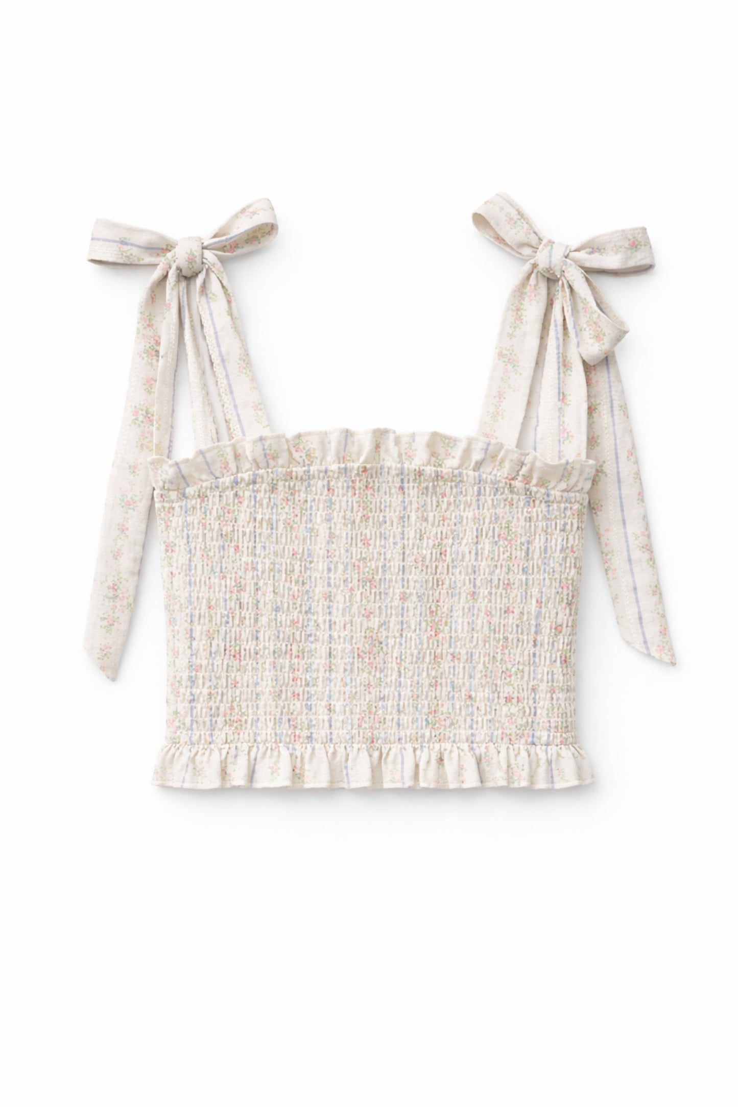 TWEEN SUNNY PRINTED TIE TOP