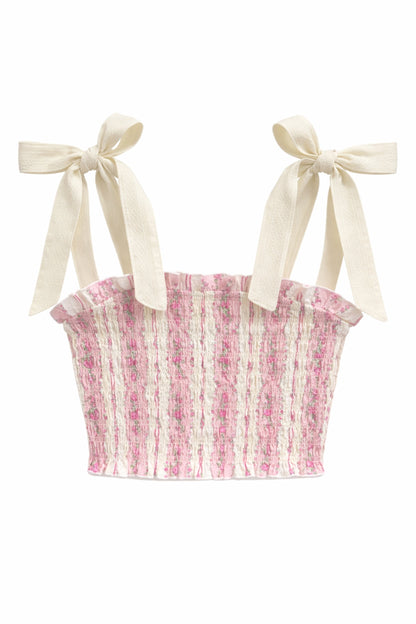 JUNIOR SUNNY PRINTED TIE TOP