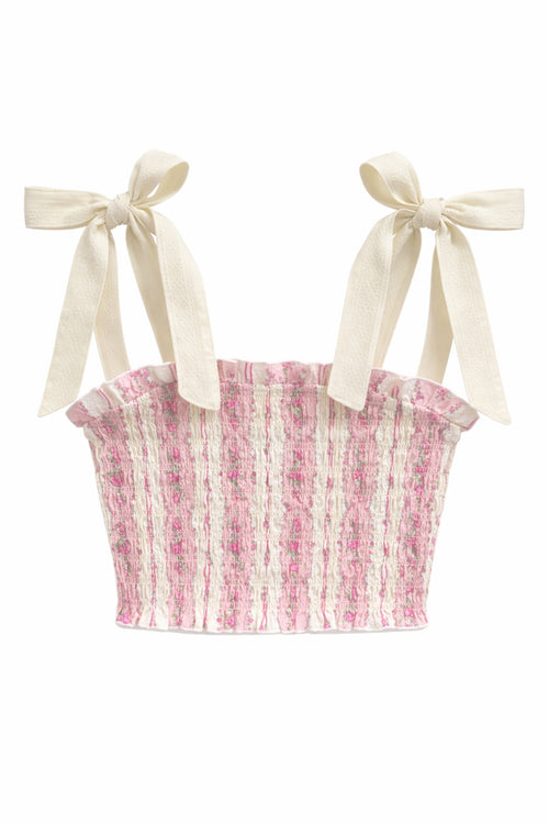 JUNIOR SUNNY PRINTED TIE TOP