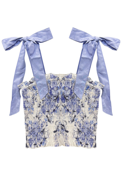 JUNIOR SUNNY PRINTED TIE TOP
