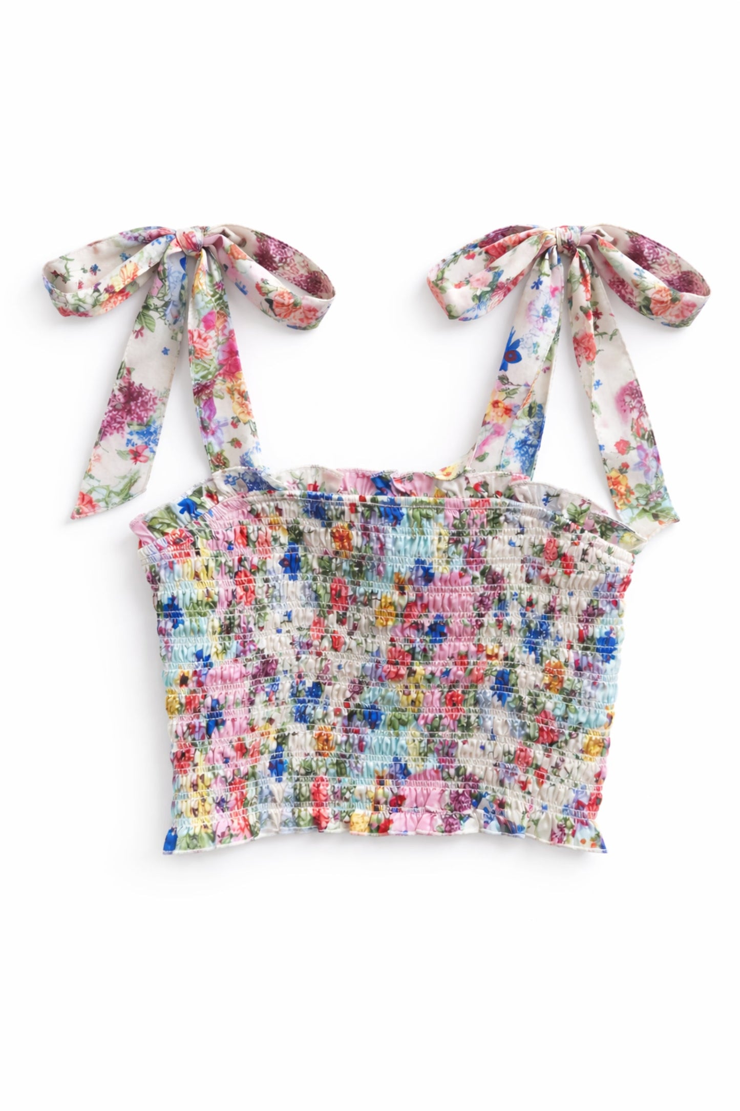 TWEEN SUNNY PRINTED TIE TOP