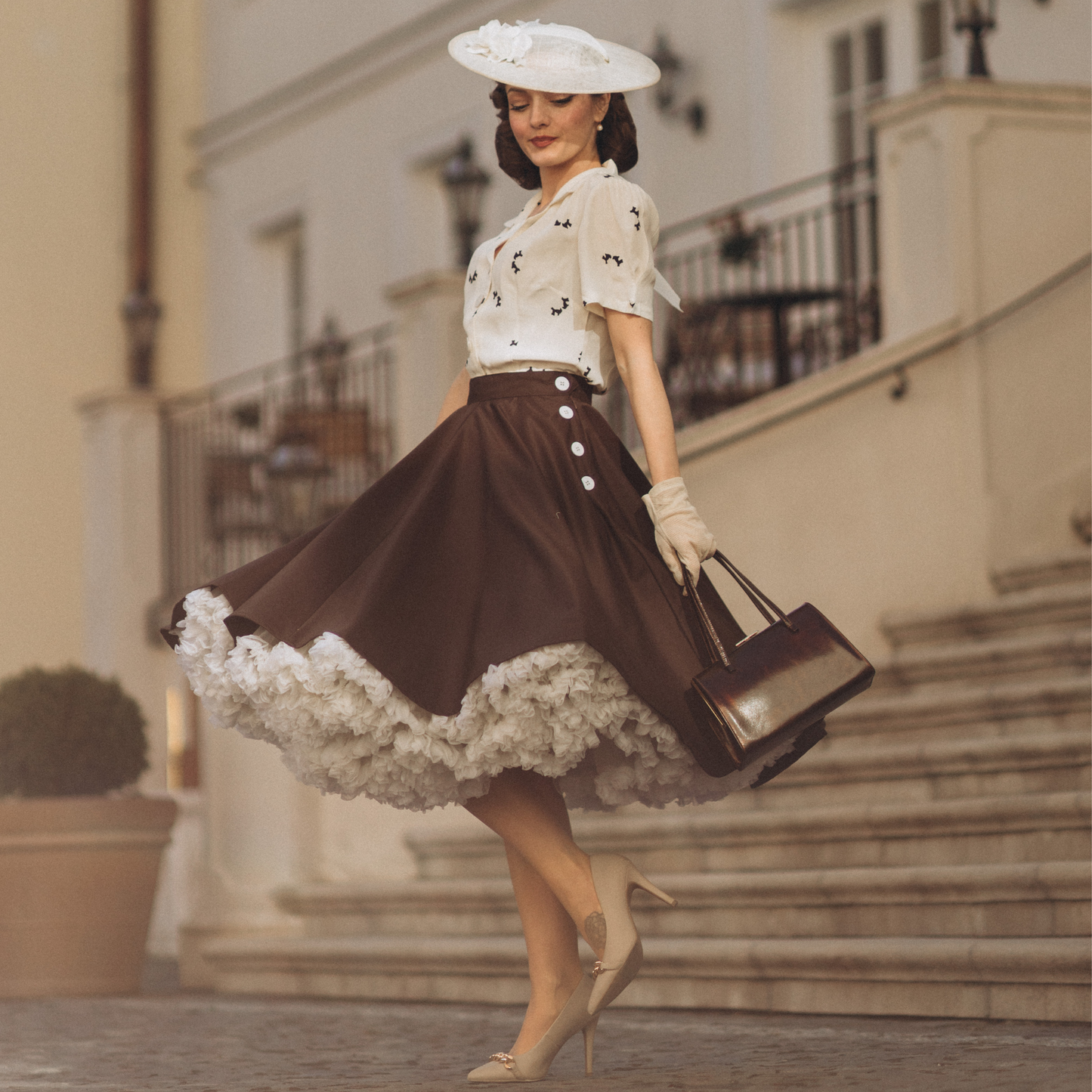 Sylvia Skirt in Brown