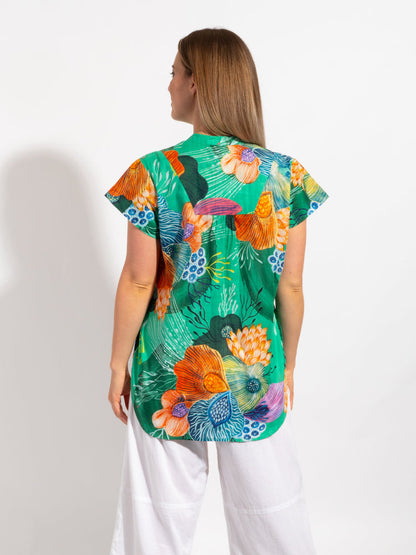 Mozaic Magnetic Top in Green Marine