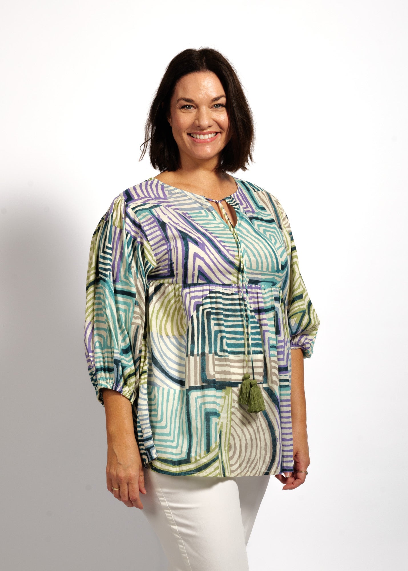 Rosa Top in Lime Mauve