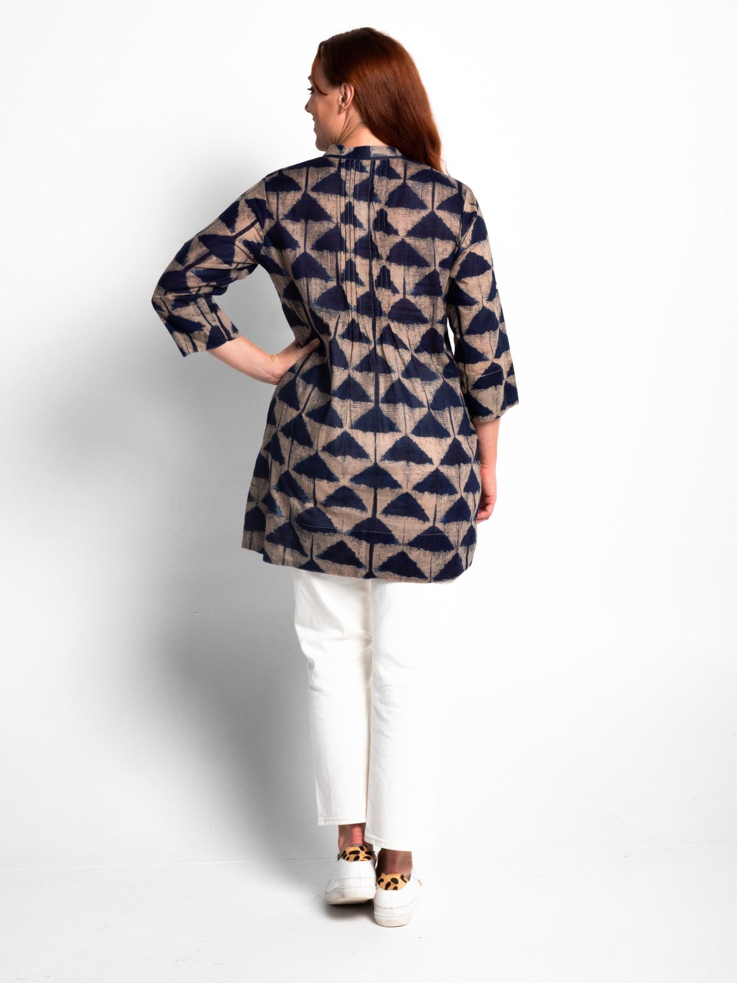Tully Top in Blue Triangles
