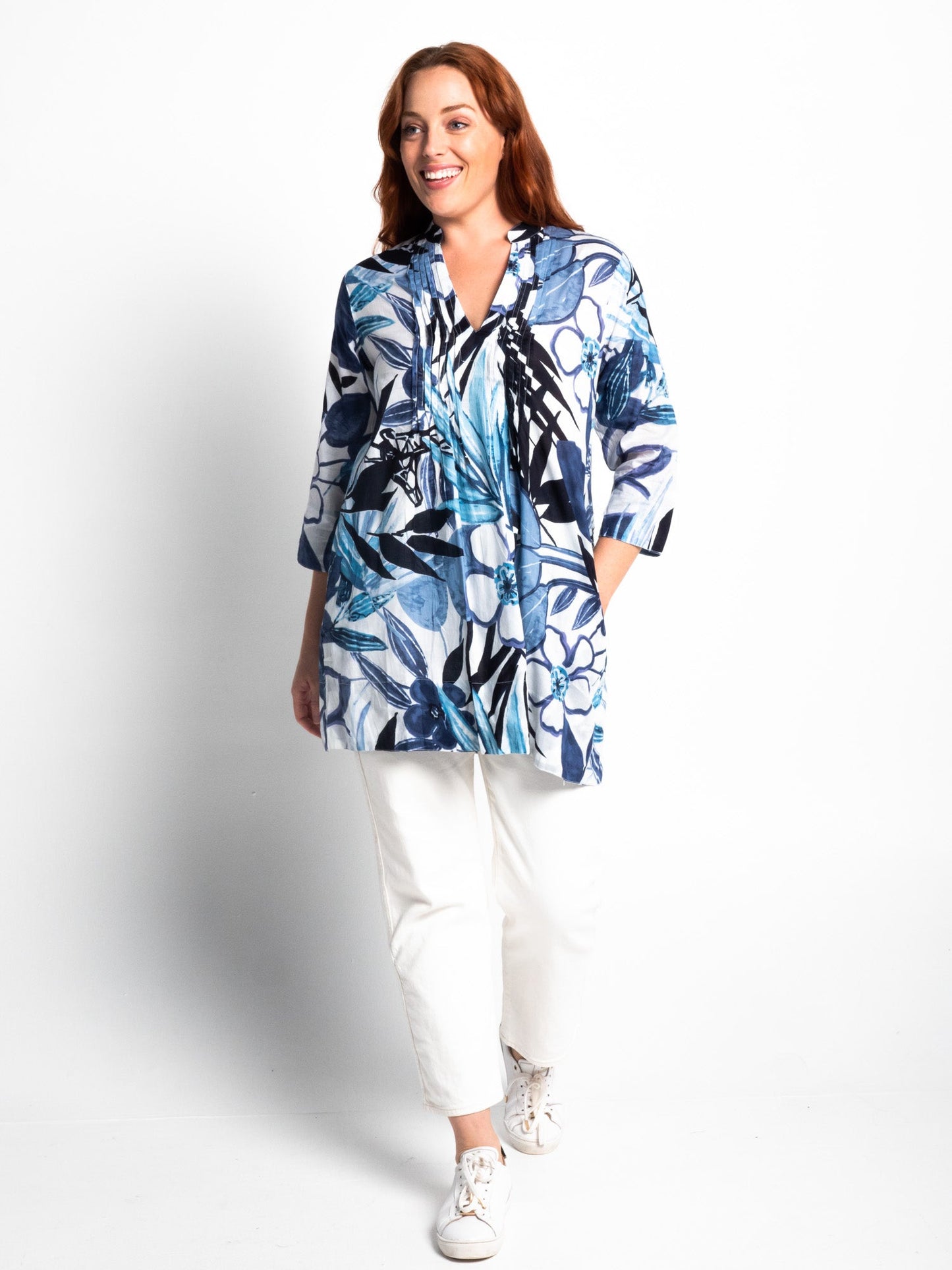Tully Top in Blue Tropical