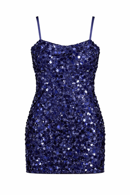 TWEEN TIA CHUNKY MIXED SEQUIN PARTY DRESS