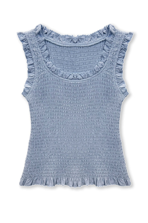 TWEEN HELENA SOLID SMOCKED TANK TOP - FINAL SALE