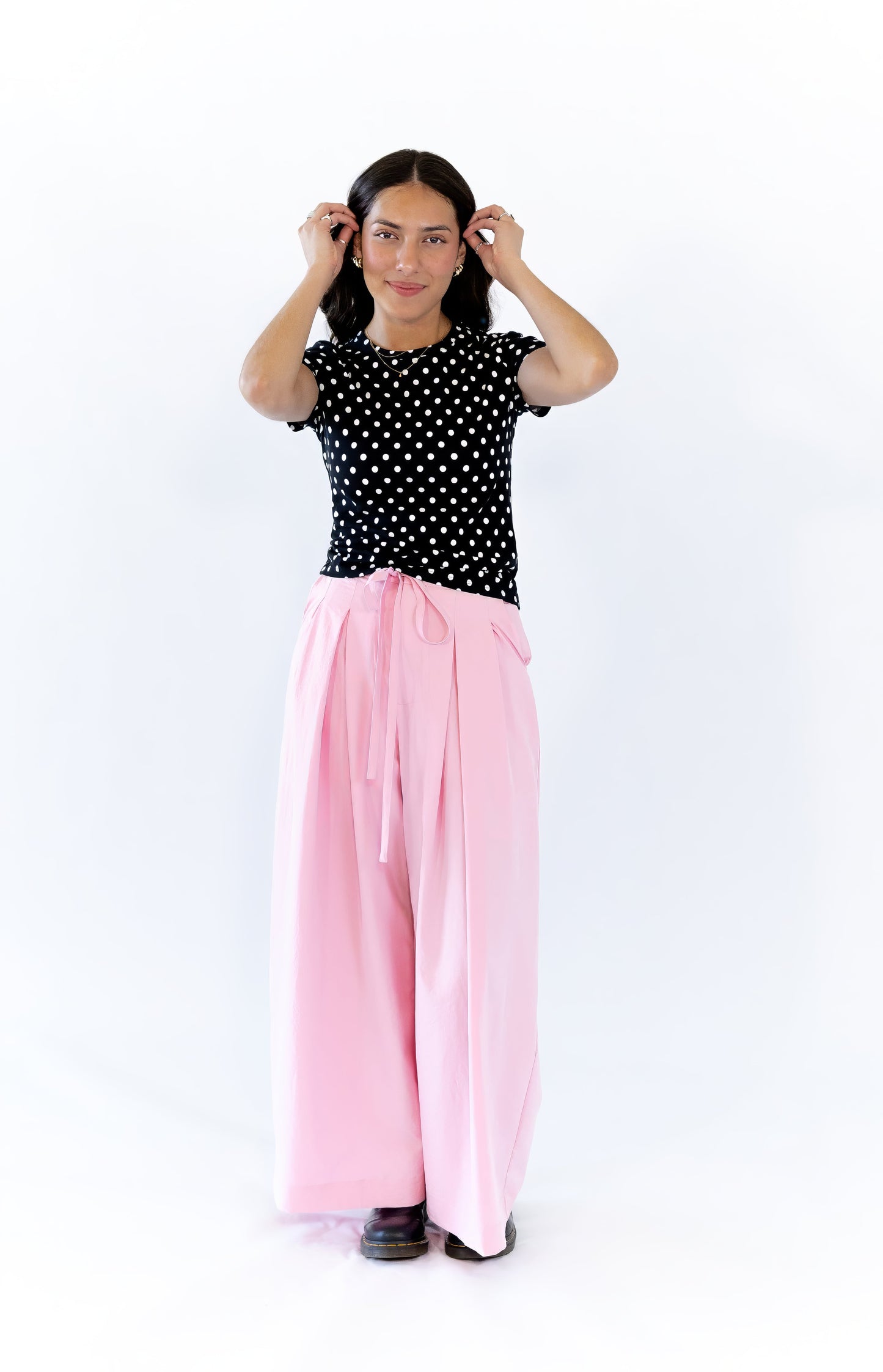 Gianni Pleated Wide Leg Pants