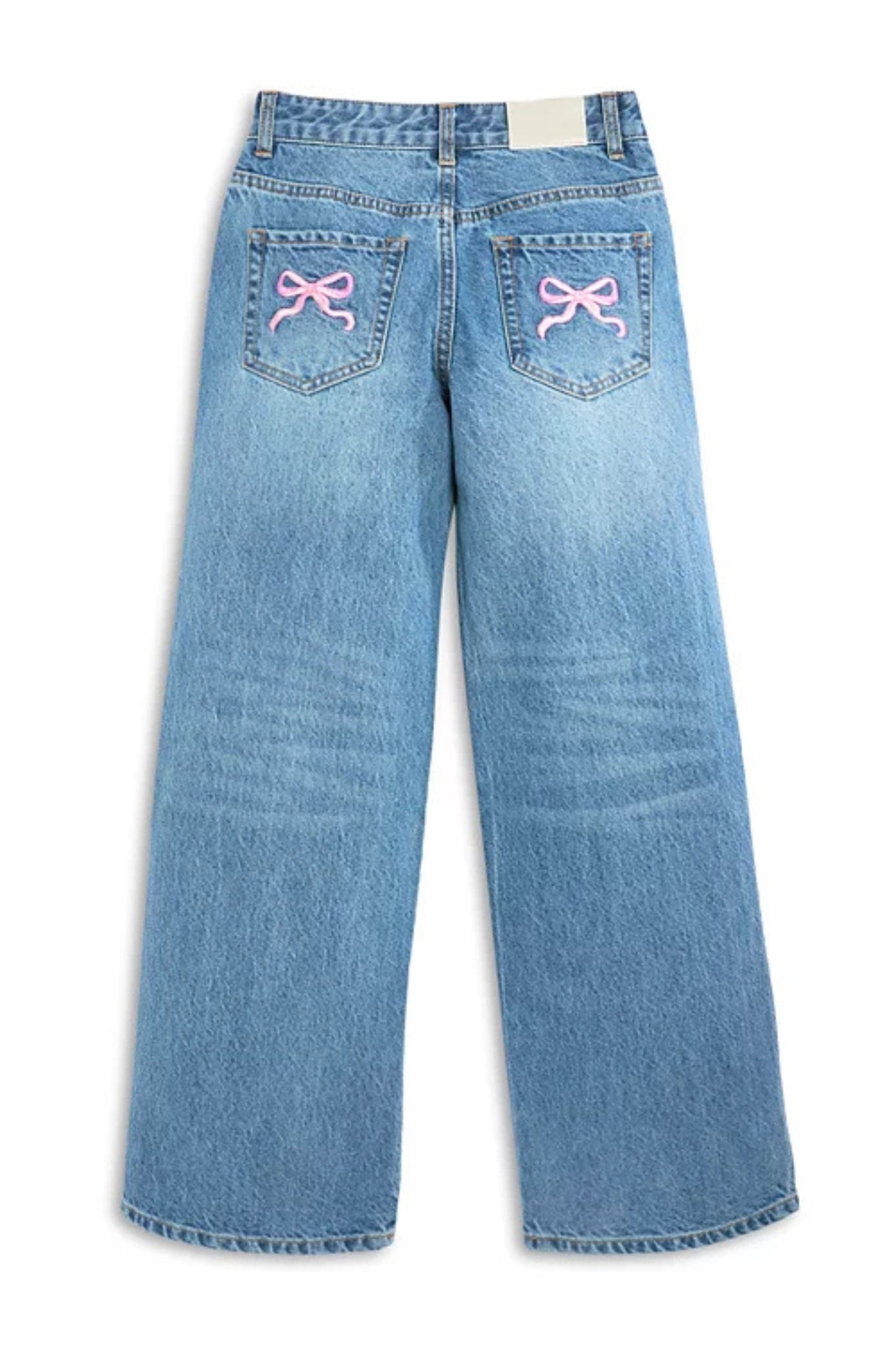 JUNIOR CHICAGO “EMBROIDERED BOW” LOW-RISE JEAN