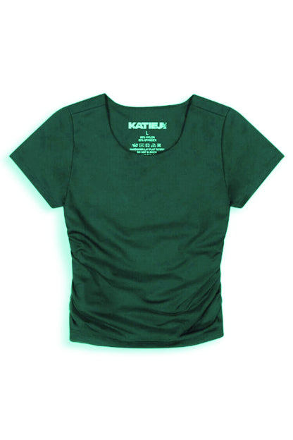 JUNIOR RILEY RUCHED SHORT SLEEVE TOP - FINAL SALE