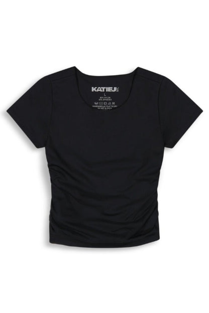 JUNIOR RILEY RUCHED SHORT SLEEVE TOP - FINAL SALE