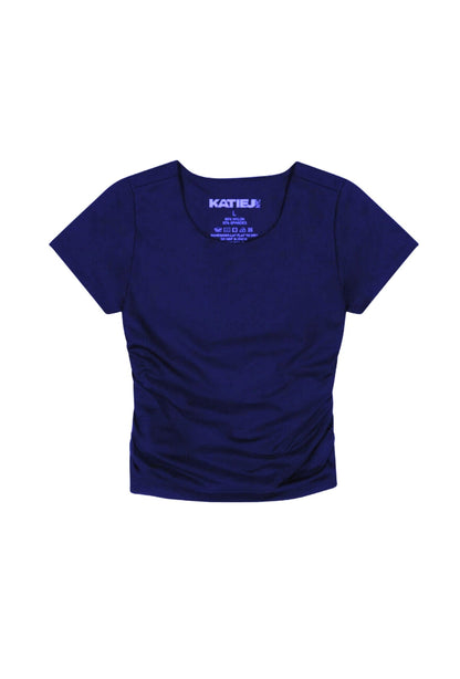 JUNIOR RILEY RUCHED SHORT SLEEVE TOP - FINAL SALE