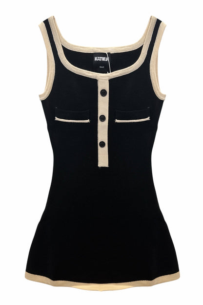 JUNIOR WHITNEY COLORBLOCK SLEEVELESS DRESS