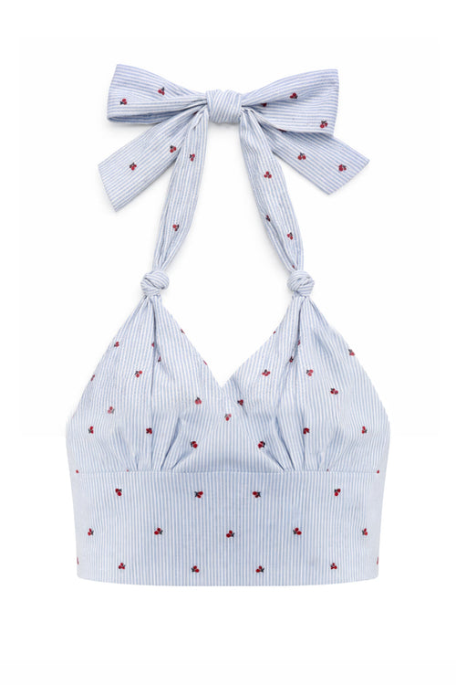 TWEEN YVONNE PRINTED HALTER TOP