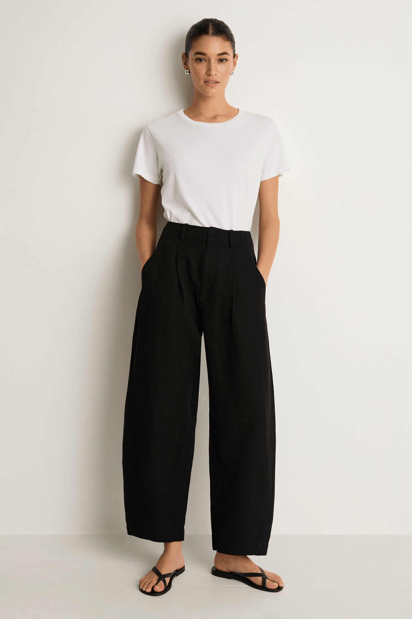 Apiece Apart Bari Crop Trouser - Black