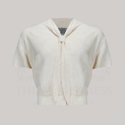 Bonnie Sailor Blouse Short Sleeve in Cream